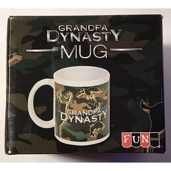 Grandpa Dynasty Camo Coffee Mug Fun Deer Fish Duck Squirrel Cup - Picture 8 of 8